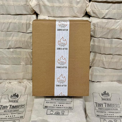 The Tiny Timbers USDA Grade Kiln Dried Hardwood for Table Top Fire Pit and Pizza Oven | Compatible with Solo Stove Mesa & Mesa XL | 5" Splits | USA Sourced | 15 lb. | 1000+ cu. in. | Apple Wood