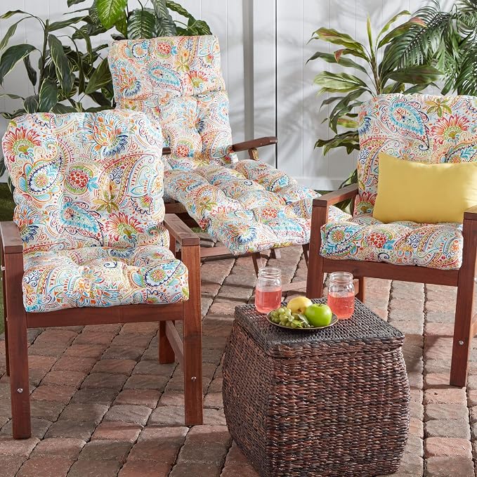 Greendale Home Fashions 72 x 22-inch Outdoor Chaise Lounge Cushion, Jubilee