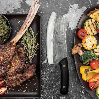 COOLINA Chef's Duo Professional Kitchen Knife Set – Hand-Forged Tungsten XL & Altomino Chef's Knives, High Carbon Steel, Perfect for Precision Chopping, Slicing, and Dicing