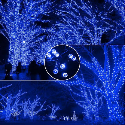 105FT 300 LED Christmas String Lights, End to End Plug 8 Modes | Christmas Lights UL Certified Outdoor Indoor Fairy Light Christmas Tree, Patio, Garden, Party, Holiday (Blue)