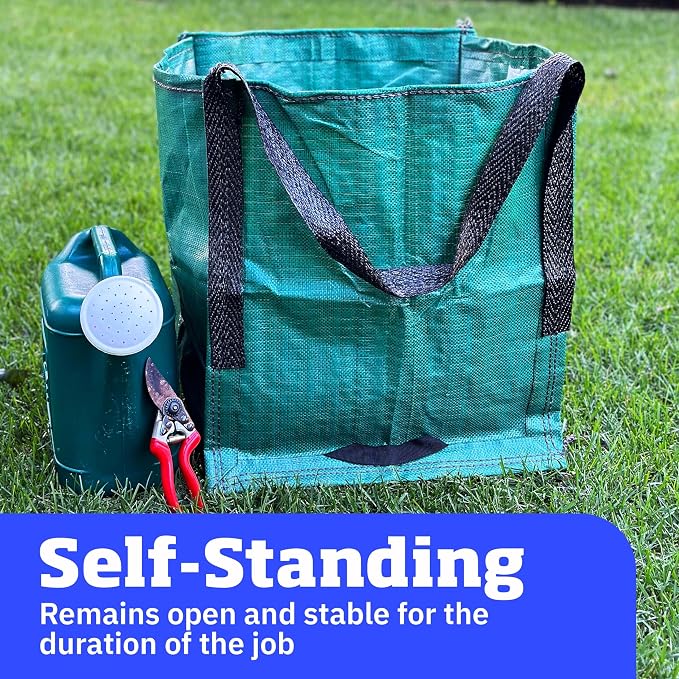 DURASACK Heavy Duty Storage Tote Bag 22-Gallon, Green | Rugged Woven Polypropylene Moving Bag, Reusable Self-Standing Design, Holds up to 500 Pounds