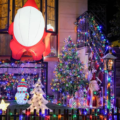 JMEXSUSS 132ft 400 LED Christmas Lights Indoor Outdoor Waterproof | 8 Modes Multicolor Christmas Tree Lights Plug in with Remote, Twinkle String Light for Bedroom Party Tree Christmas Decor