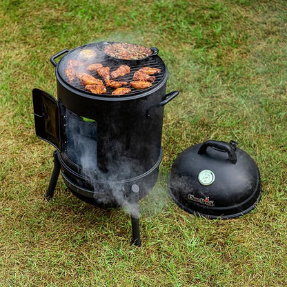 Char-Broil Bullet Charcoal Smoker 16" - 18202075,Black