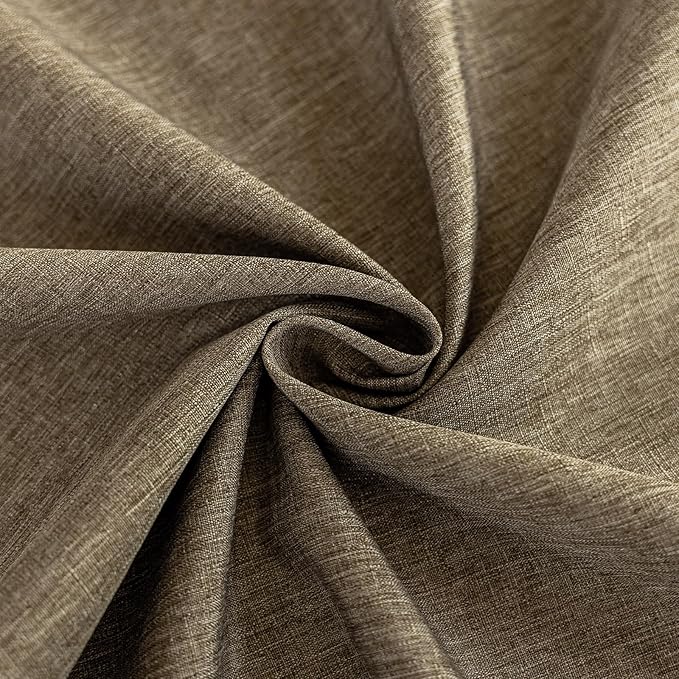 Seenus Faux Linen Fabric Table Cloth for 4-6 Seats Rectangle Table, Water Resistant & Wipeable Rectangular Tablecloth for Dining Kitchen Garden Outdoor, 54 x 72 Inch, Mocha