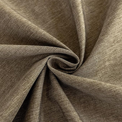Seenus Faux Linen Fabric Table Cloth for 4-6 Seats Rectangle Table, Water Resistant & Wipeable Rectangular Tablecloth for Dining Kitchen Garden Outdoor, 54 x 72 Inch, Mocha