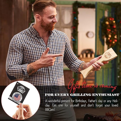 Wood Grill Scraper - Wooden BBQ Grill Brush Cleaner Alternative - Enjoy Safe & Bristle Free Barbecue