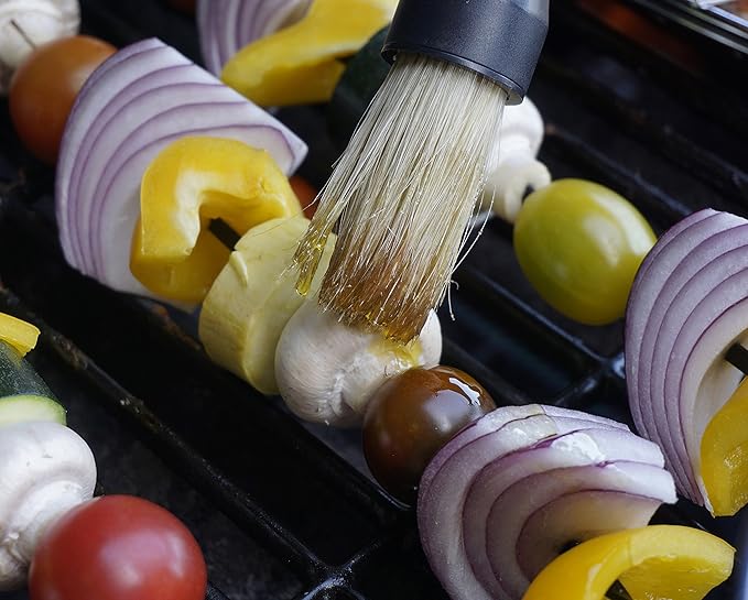 RSVP International (BQ-BST) BBQ Basting Brush, 10.5" | Baste Meats & Veggies | All Natural Bristles & Rosewood Handle | Grilling & Marinating