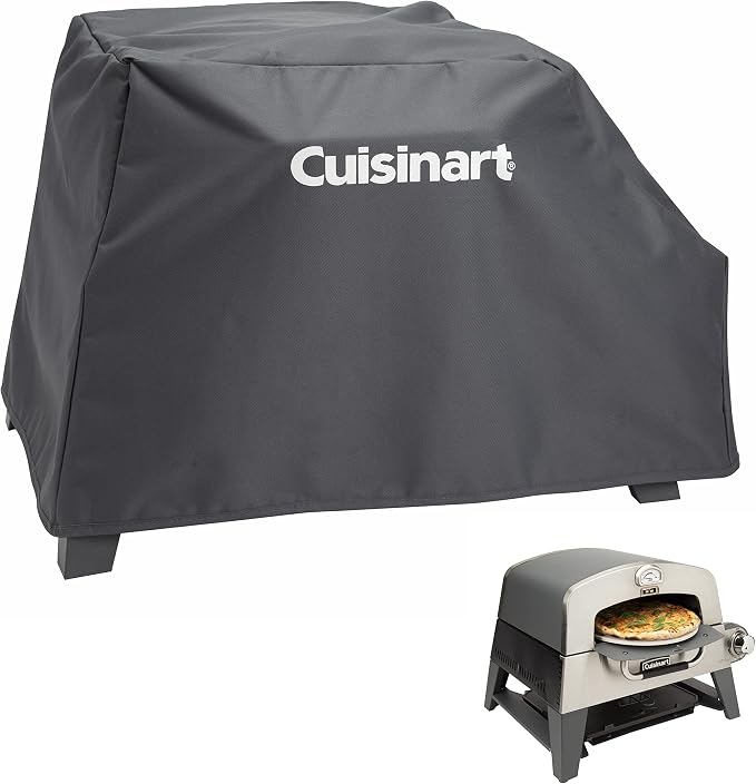 Cuisinart Outdoor Stainless Steel Grill Accessories Bundle | CPT-194 Prep Table + CGC-103 Pizza Oven Cover