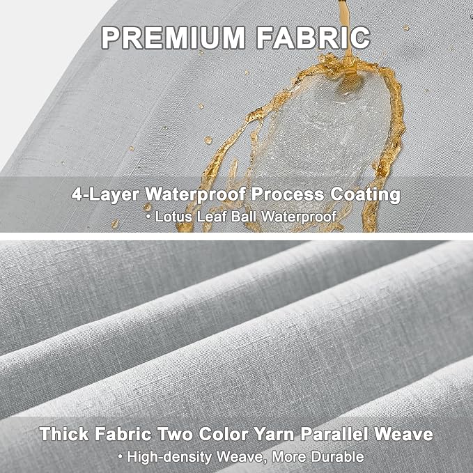 Decorelia Faux Linen Tablecloth for Dining Room, 52 x 70 Inch (4-6 Seats), Cool Grey