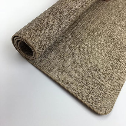 WAZAIGUR Waterproof Easy to Clean Non-Slip Heat Resistant Thick Faux Leather Placemats for Dining Table Set of 8,Light Brown