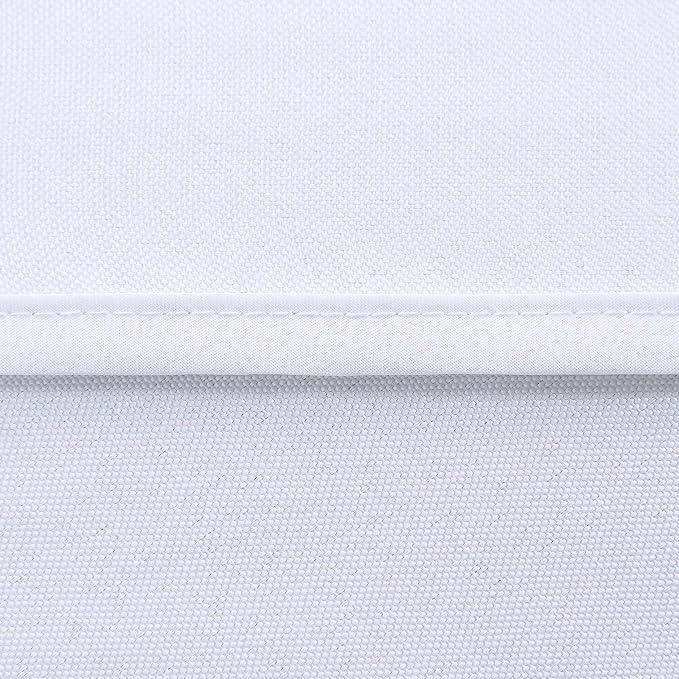 LUSHVIDA Round Outdoor Tablecloth with Umbrella Hole and Zipper, 70 Inch White, Washable Waterproof Table Cloth Spill Proof Wrinkle Free Table Cover for Patio Spring Summer Picnic BBQS