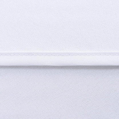 LUSHVIDA Round Outdoor Tablecloth with Umbrella Hole and Zipper, 70 Inch White, Washable Waterproof Table Cloth Spill Proof Wrinkle Free Table Cover for Patio Spring Summer Picnic BBQS
