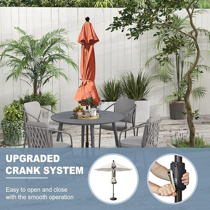 EliteShade USA 10-Year-Non-Fading 10Ft Market Patio Umbrella, UPF 50+ UV Protection Performance Sun Umbrella, Heavy Duty Commercial Grade Outdoor Table Umbrella with Crank, Windproof Vented Top for Garden, Pool, Deck and Outdoor Playsets, No Tilt, Rust