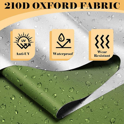 PROLEE Bike Storage Tent,Bike Shed 6.6FT, Waterproof Oxford Fabric Storage Tent for 2-3 Bikes, Outdoor Bicycle Storage with Window Design, Green
