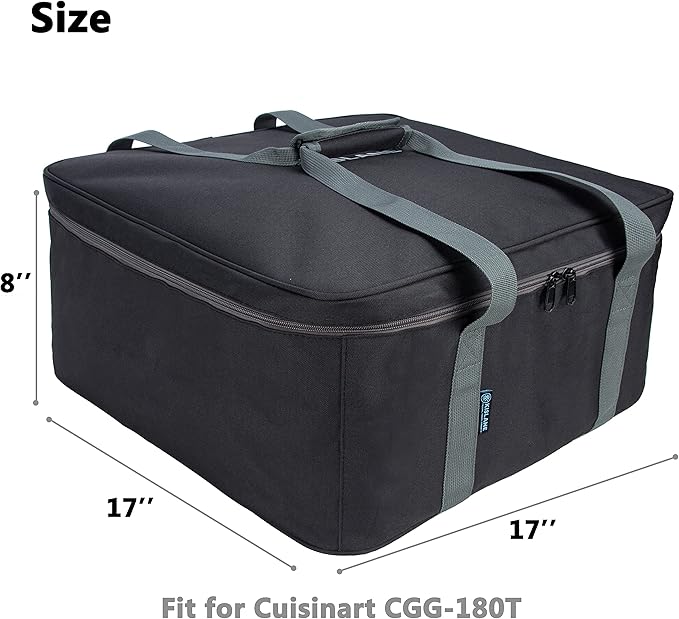 Carrying Bag for Cuisinart CGG-180T Grill, Portable Outdoor Gourmet Grill Storage Bag (Black)