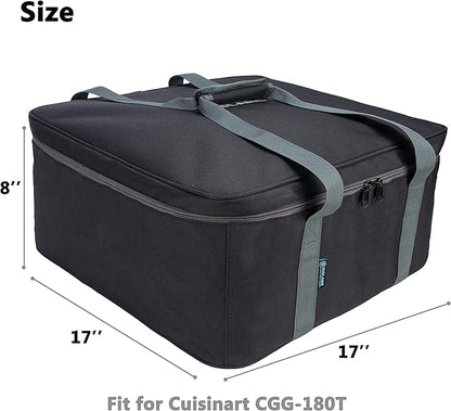 Carrying Bag for Cuisinart CGG-180T Grill, Portable Outdoor Gourmet Grill Storage Bag (Black)