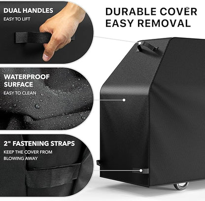 Simple Houseware 60 in. Heavy-Duty BBQ Gas Grill Cover, 600D Polyester Waterproof, Weather-Resistant