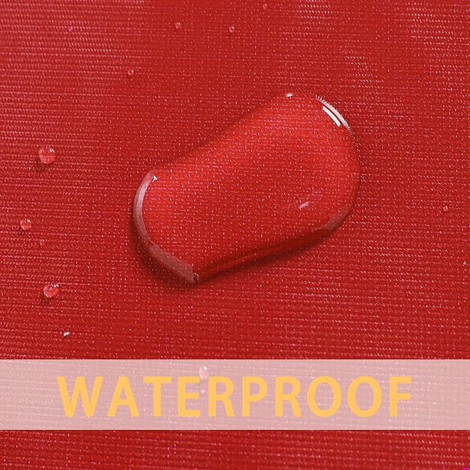 sancua Waterproof Rectangle Vinyl Tablecloth Table Cloth 60x84 Inch, Red | 100% Oil Spill Proof, PVC Material, Wipe Clean Table Cover for Dining Tables, Buffet Parties and Camping