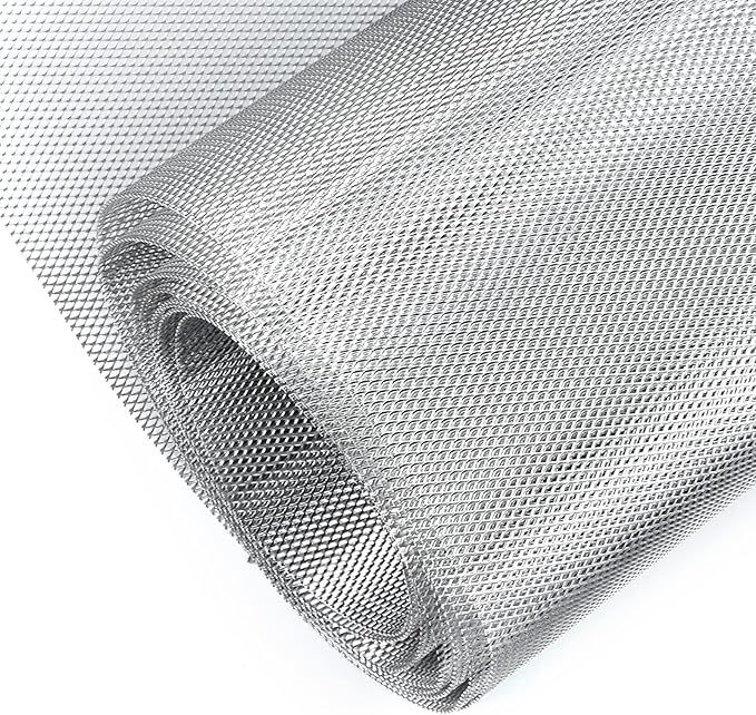 AggAuto Universal 170"x40" Car Grill Mesh 3x6mm Rhombic Hole Silver | Aluminum Alloy Automotive Grille Insert Bumper, One of the Most Multifunctional Shape Grids