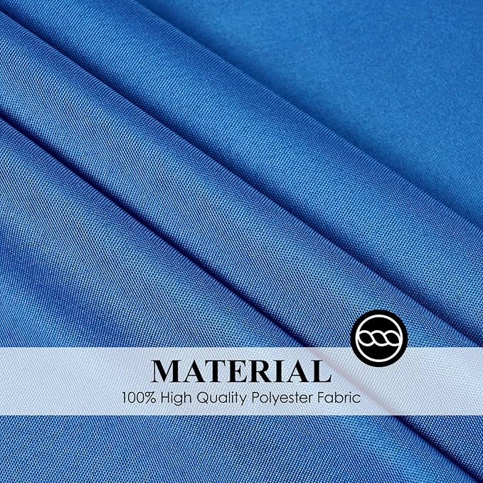 2 Pack Royal Blue Round Tablecloths 120 Inch for Dining Tables | Washable Decorative Linen Polyester Table Cover for Banquets Buffets Parties and Weddings