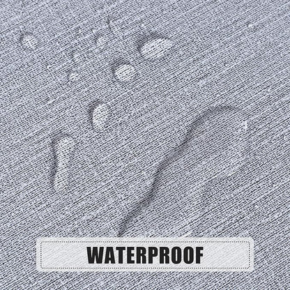 sancua 100% Waterproof Vinyl Tablecloth Table Cloth 54 Inch Round, Grey | Oil Spill Proof, PVC Material, Wipe Clean Table Cover for Dining Tables, Buffet Parties and Camping