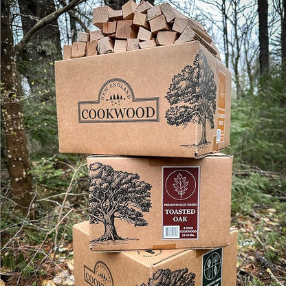 Savory Blend 5 Inch Universal Cooking Firewood - 14lbs. ~1000cuin Premium Kiln Dried Cooking Wood for Grills, Smokers and Ooni, Solo, Bertello Pizza Ovens (Savory Hardwood Blend)