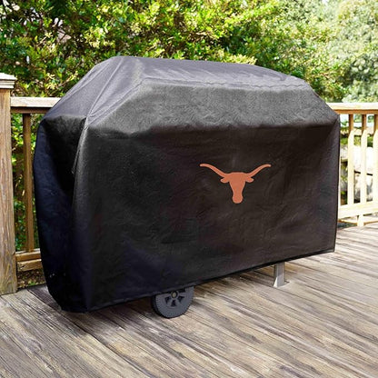 FANMATS 41203 Texas Longhorns Rectangular Grill Cover - Fits 3 and 4 Burner Grills - 68in x 21in x 35in