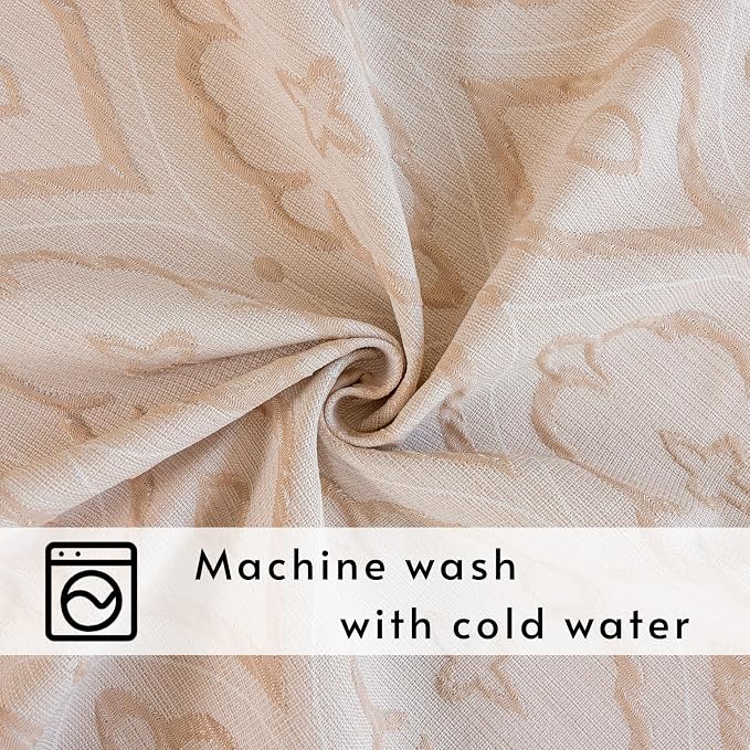 AIRCOWRIE Cotton Linen Tablecloth for Rectangle Tables, Heavy Duty Wrinkle Free Water Resistant Washable Cloth Dining Table Cover for Kitchen and Outdoor Use(Magnolia, 54”×78”, Rectangle)