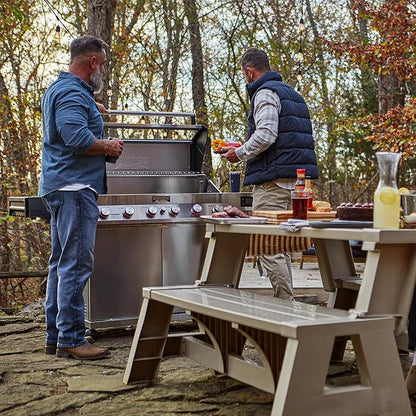 Monument Grills Denali Series, 6-Burner Convertible Natural Gas Smart bbq Grill Stainless Steel Denali 605 with Rotisserie Kit (Without Conversion Kit)