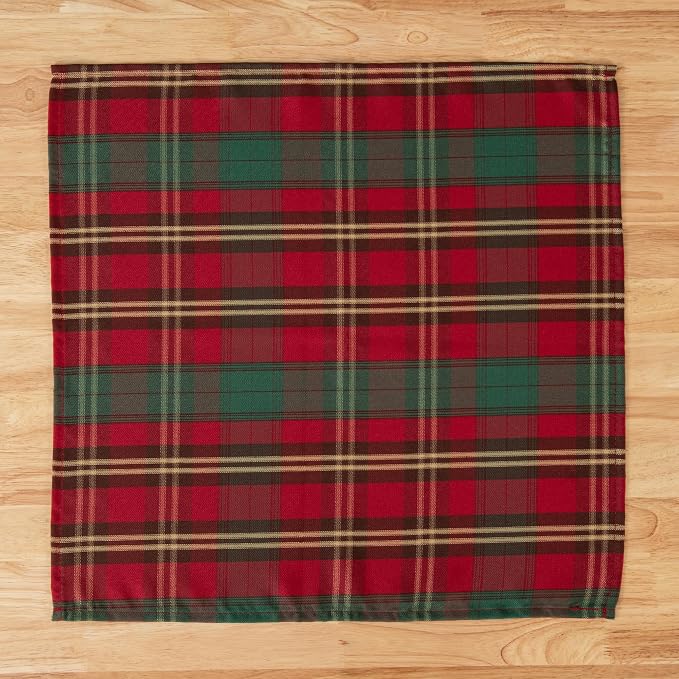 Rectangle Plaid Waterproof Tablecloth for Christmas, W20 x L20 | Checkered Style Table Cloth Holiday Family Gathering Rectangle Table Cover - Spillproof - Ideal for Indoor & Outdoor Use