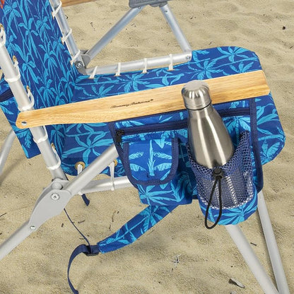 Tommy Bahama Hi-Boy 17" Seat Height 4-Position Lace-Up Suspension Folding Beach Backpack Chair