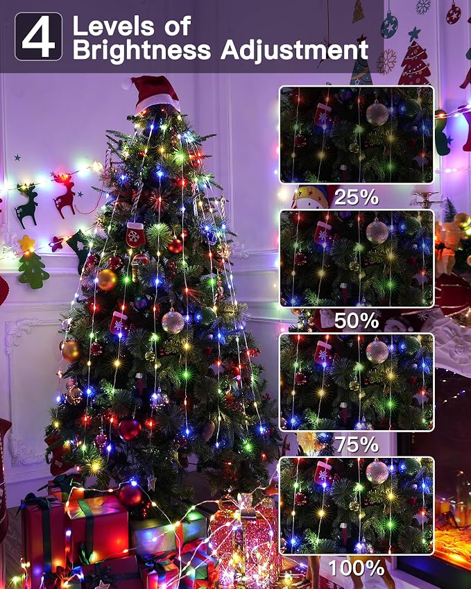 Christmas Lights Outdoor, 1000LED 328FT Christmas Tree Lights IP67 Waterproof, Plug in Fairy Lights with Remote 8 Modes Timer, Xmas Light for Outside Indoor House Holiday Decor(Multicolor)