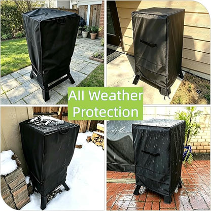 Smoker Cover for Pit Boss 2 Series and Masterbuilt Vertical Gas Smoker | 600D Heavy Duty Smoker Cover Compatible for Pit Boss 2 Series Smoker and Masterbuilt/Smoke Hollow 30 in Vertical Gas Smoker