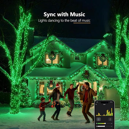 Brizled Smart Red & Green Color Changing Christmas Lights 200 LED 66 ft