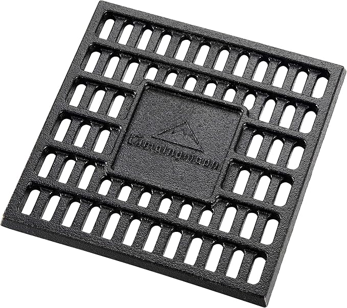 camping moon Fire Pits Bonfire Cast Iron Coal Bed Fireplace Grate (17.5x17.5cm T-175-JP)