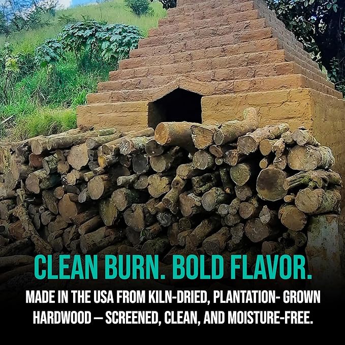 FOGO Hickory Wood Chips for Grilling and Smoking, Classic Bold BBQ Flavor for Charcoal and Gas Grills, Made in USA, 1.4 lb Bag, 6-Pack