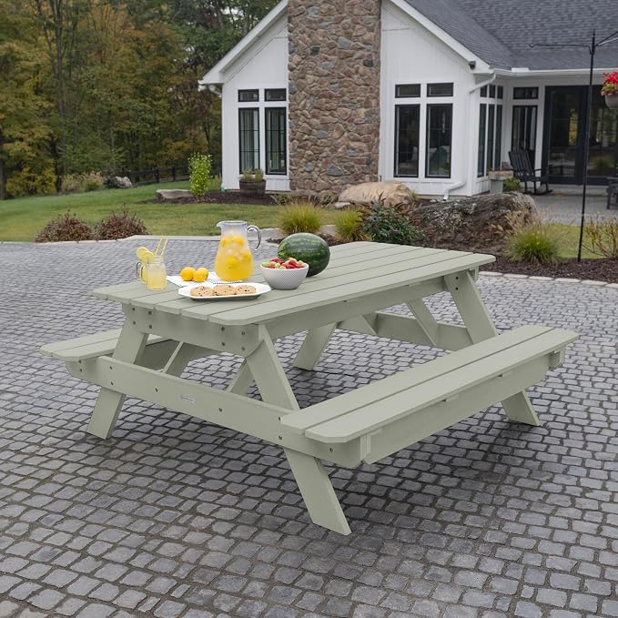 Highwood Hometown Picnic Table, 6 Foot, Eucalyptus
