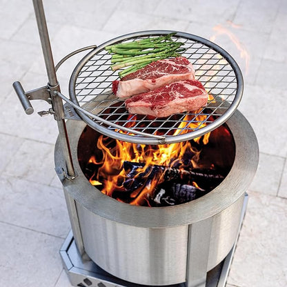 Outpost Grill 19 - Campfire Grill- Breeo X Series Accessory - Stainless Steel, Durable, USA Made - Campfire Grate - Camping Cooking Rack - Fire Pit Accessories