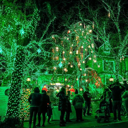 TW SHINE Green Christmas Lights, 200 LED 66FT Outdoor Christmas Lights Plug in with 8 Modes, Waterproof Green Wire St. Patrick's Day Light Outdoor, Indoor Xmas Decorations for Party Yard Room Decor