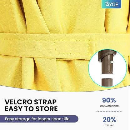 Ayge 8x10FT Large Rectangular Patio Umbrella Outdoor Table Umbrella w/Crank Rectangle Market Umbrella UV Protection for Garden, Deck,Lawn,Yard & Pool,Yellow