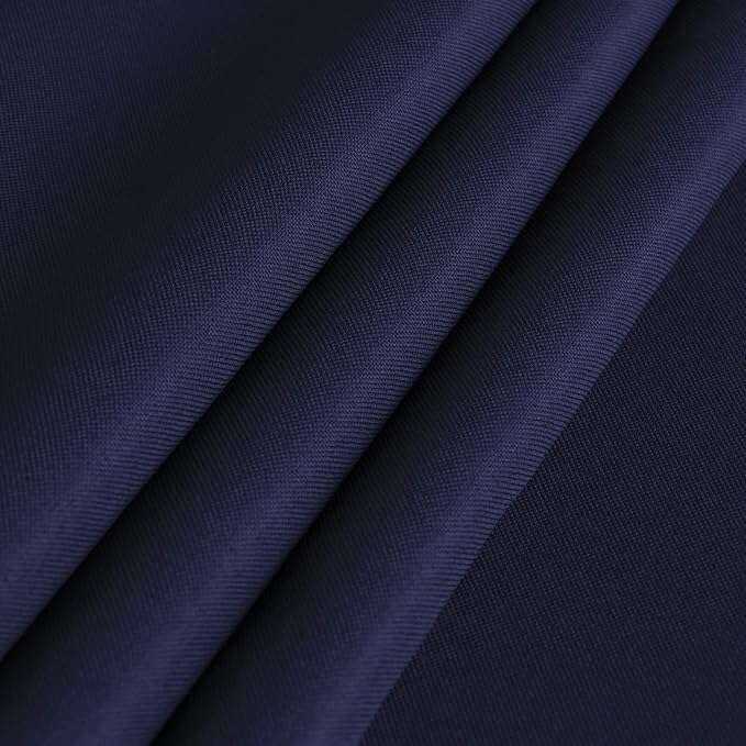 sancua Rectangle Tablecloth - 90 x 156 Inch - Water Resistant Spill Proof Washable Polyester Table Cloth, Decorative Fabric Table Cover for Dining Tables, Buffet Parties and Camping, Navy