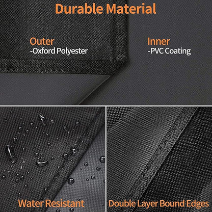 Heavy Duty 600D Polyester Cover Compatible with Napoleon 61665 PRO 665 Grill, Water Resistant Outdoor BBQ Cover, Weather Protection, Black