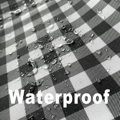 Waterproof Plaid Tablecloth Fabric - Square 58x58 Inch Classic Gingham Checker Table Cloth for Indoor/Outdoor Use - Buffalo Table Cover for Picnics, BBQs, and Parties