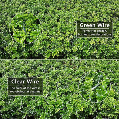 Joomer Christmas Net Lights - 12FT x 5FT 360 LED Plug-in Mesh Lights, Waterproof with 8 Modes, Timer, Connectable for Bushes, Trees, Garden, Outdoor Christmas Decor (Green Wire, Warm White)