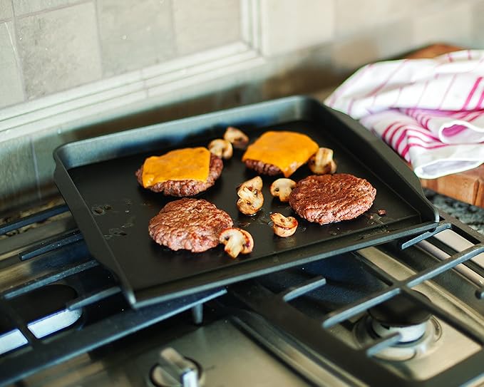 Nordic Ware Stovetop Backsplash Griddle, Black, Nonstick