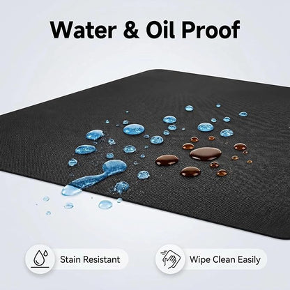 UBeesize 30 x 48 Inch 3-Layer Under Grill Mat For Outdoor Grill, Fireproof Double-Sided Silicone Coated Fire Pit Mat, Waterproof Oil-Proof Stain-Proof BBQ Protector for Decks, Patios，Grass & Fireplace