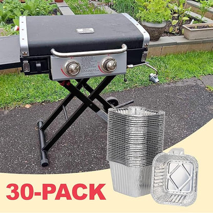 DcYourHome 30 Pack Grease Cup Liners for Razor 1 Burner & 2 Burner Griddle, Griddle Aluminum Foil Grease Catcher Liner for Razor GGC2030M GGC2030L GGT2130L GGT2160M GBT1860L Drip Pan Replacement Parts