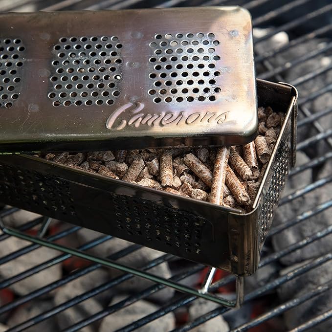 Camerons Smoking Wood Pellets (Pecan, 1 Pint) - Kiln Dried BBQ Pellets - 100% All Natural Barbecue Wood for Smoker Grill, Pellet Grill & Fire Pit - Infuse Smokey Flavor in Food - Grilling Gift for Dad
