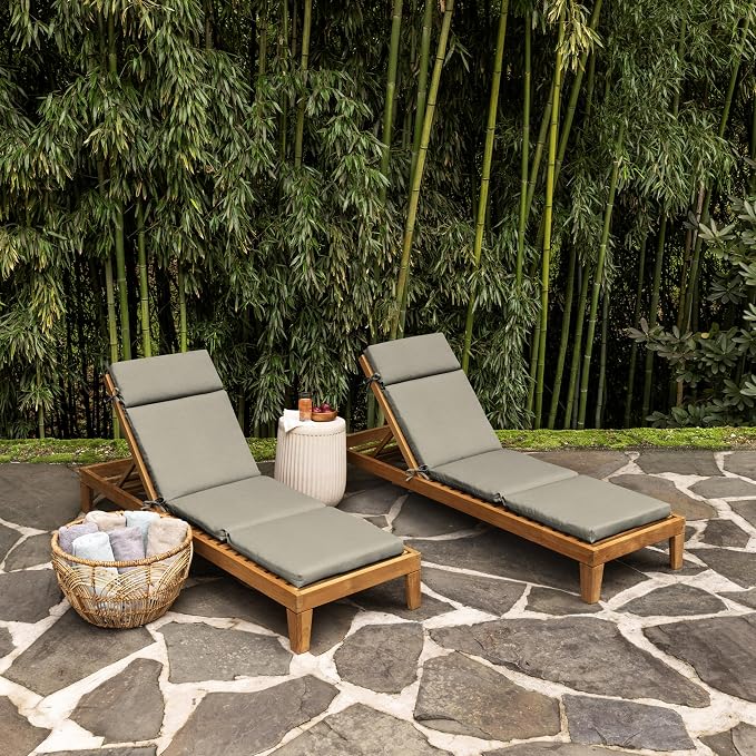 Arden earthFIBER Outdoor Chaise Cushion, 21 x 72, Rain-Proof, Fade Resistant, Cushion for Chaise Lounger Sandbar Taupe Texture | Lounge Cushion, Rain-Proof, Fade Resistant, Cushion for Chaise Lounger, Mold and Mildew Resistant