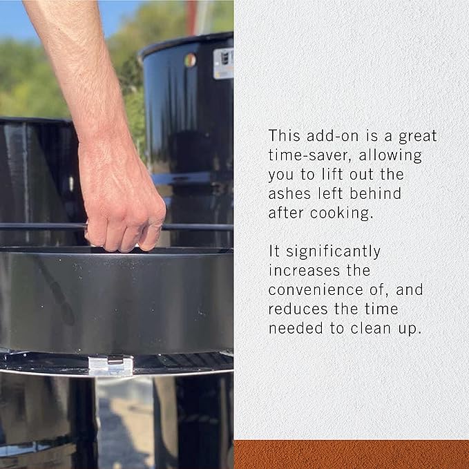 Pit Barrel Cooker Stainless Steel Ash Pan, Attachable Barrel Smoker Ash Pan Accessory, Saves Clean Up Time, for the 18.5 inch Pit Barrel Cooker